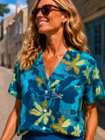 Chemisier Alba Blue Oasis