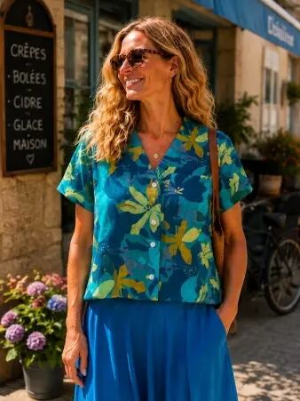 Chemisier Alba Blue Oasis