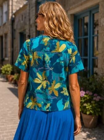 Chemisier Alba Blue Oasis