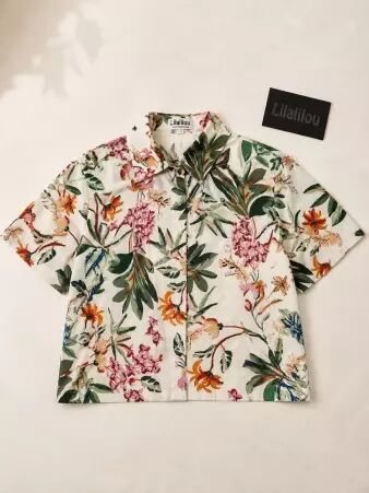 Chemisier lin fleur