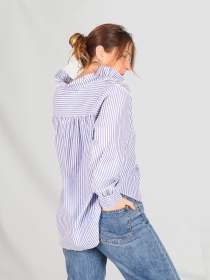 Chemisier rayures proven&ccedil;ales bleu