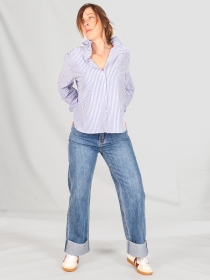 Chemisier rayures proven&ccedil;ales bleu