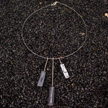 Collier triptyque Noir