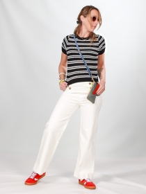 Crop top marini&egrave;re noir