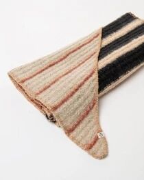 &Eacute;charpe en maille ray&eacute;e Beige