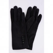 Gants suedine uni Bleu foncé