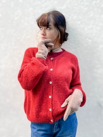 Gants Teddy Bear et Suedine marron clair