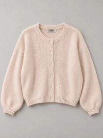 Gilet alpaga 6 boutons lin de champagne