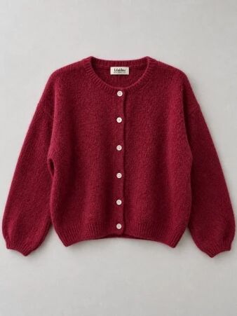Gilet alpaga 6 boutons new bordeaux