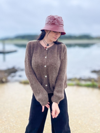 Gilet aplaga 6 boutons Chocolat