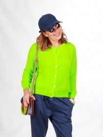 Gilet aplaga 6 boutons Vert fluo