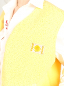 Gilet Sherpa sans manches jaune