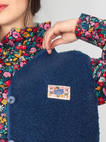  Gilet Sherpa sans manches navy