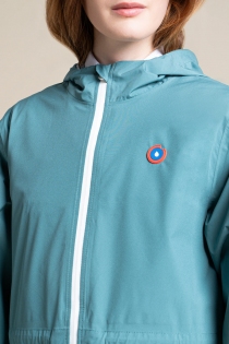 Imperm&eacute;able mixte en polyester recycl&eacute; se transforme en sac Amelot emeraude