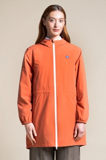 Imperm&eacute;able mixte en polyester recycl&eacute; se transforme en sac Amelot ginger