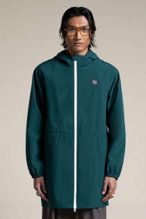 Imperm&eacute;able mixte en polyester recycl&eacute; se transforme en sac Amelot sapin