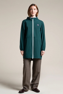 Imperm&eacute;able mixte en polyester recycl&eacute; se transforme en sac Amelot sapin