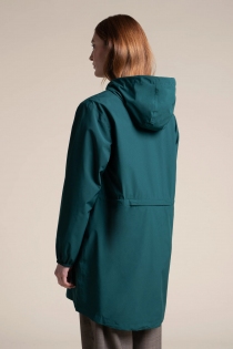 Imperm&eacute;able mixte en polyester recycl&eacute; se transforme en sac Amelot sapin