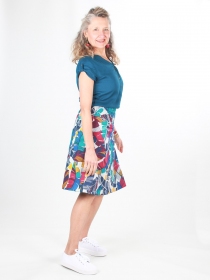 Jupe Cameleon Feuilles grafik vert