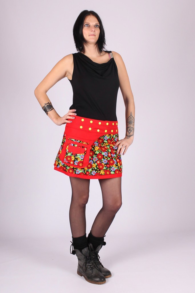 jupe courte reversible