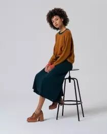 Jupe en tricot Vert bouteille