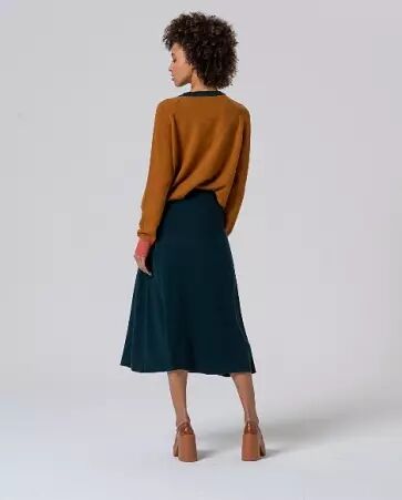 Jupe en tricot Vert bouteille