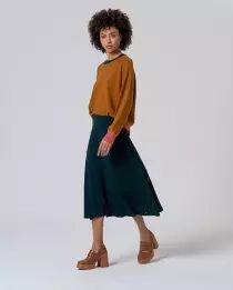 Jupe en tricot Vert bouteille