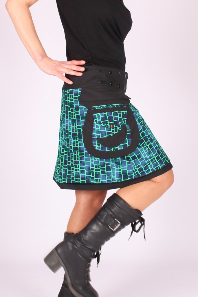 jupe reversible avec pression