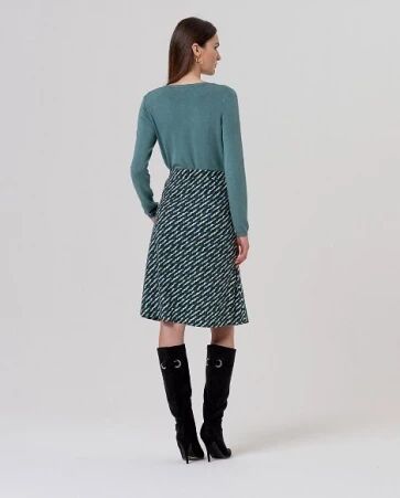 Jupe midi Verde Botella