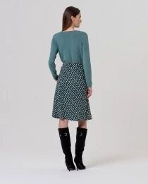 Jupe midi Verde Botella
