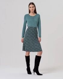 Jupe midi Verde Botella