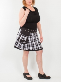 Jupe réversible Campbell Scotland Tartan Blanc mi-longue