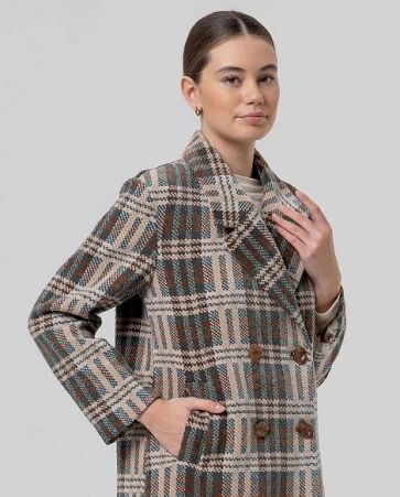Manteau double boutonnage Camel