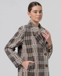 Manteau double boutonnage Camel