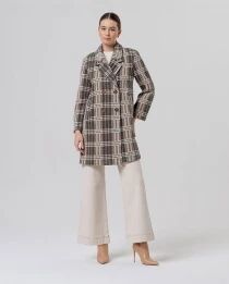 Manteau double boutonnage Camel
