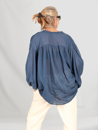 Maxi Blouse Voile Marine