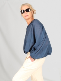 Maxi Blouse Voile Marine