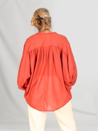Maxi Blouse Voile Rouge indien