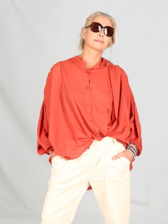 Maxi Blouse Voile Rouge indien