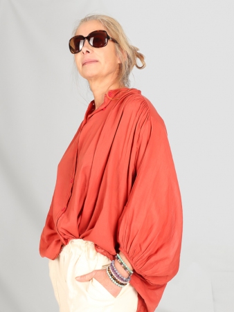 Maxi Blouse Voile Rouge indien