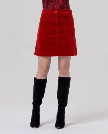 Minijupe poches plaqu�es Rojo Ingles