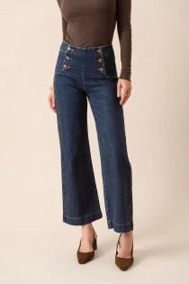 Pantalon &agrave; pont victoire jean brut