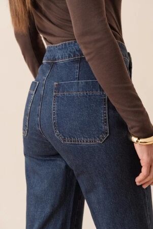 Pantalon � pont victoire jean brut