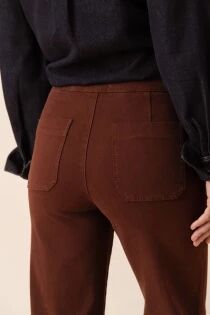 Pantalon &agrave; pont Victorine Paprika