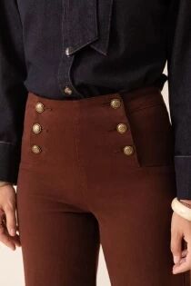Pantalon &agrave; pont Victorine Paprika