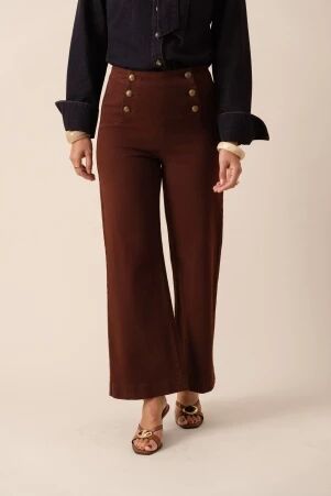 Pantalon � pont Victorine Paprika