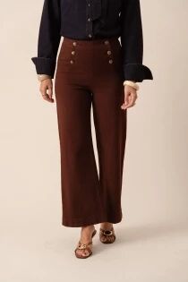 Pantalon &agrave; pont Victorine Paprika