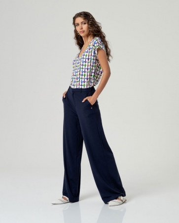 Pantalon avec poches bleu marine