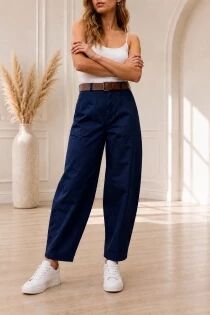 Pantalon barrel Marine