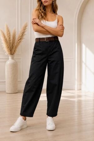 Pantalon barrel Noir